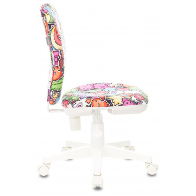 Кресло детское Бюрократ KD-W10 мультиколор маскарад крестов. пластик пластик белый