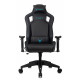 Кресло игровое Knight Outrid Smile черный экокожа с подголов. крестов. пластик
