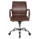 Кресло руководителя Бюрократ Ch-993-Low коричневый экокожа низк.спин. крестов. металл хром