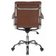 Кресло руководителя Бюрократ Ch-993-Low коричневый экокожа низк.спин. крестов. металл хром