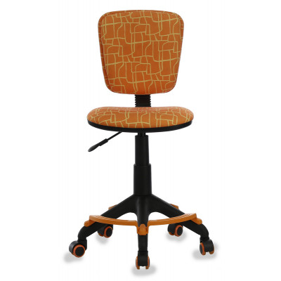 Кресло детское Бюрократ CH-204-F оранжевый жираф крестов. пластик подст.для ног