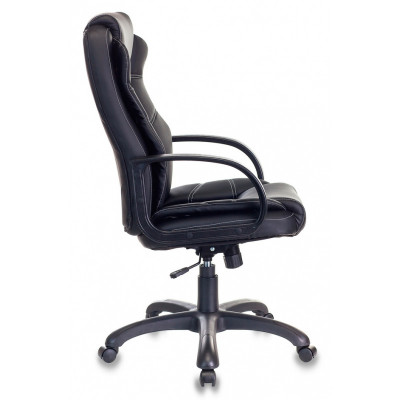 Кресло руководителя Бюрократ CH-839 черный Leather Black экокожа крестов. пластик