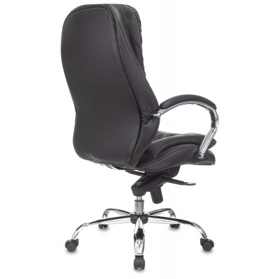 Кресло руководителя Бюрократ T-9950 черный экокожа крестов. металл хром