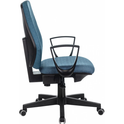 Кресло Бюрократ CH-545 синий 38-415 крестов. пластик