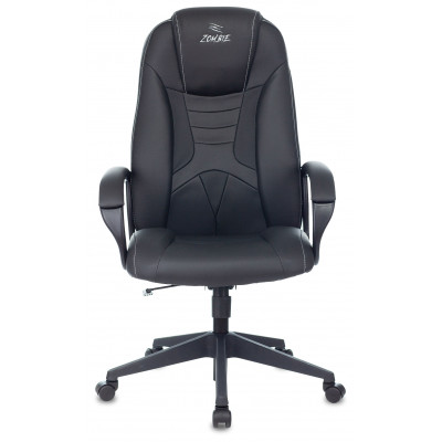 Кресло игровое Zombie 8 черный экокожа крестов. пластик