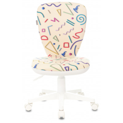 Кресло детское Бюрократ KD-W10 песочный Sticks 02 крестов. пластик пластик белый