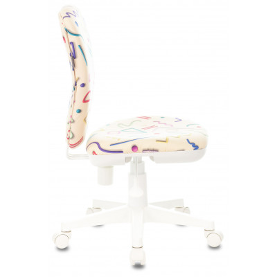 Кресло детское Бюрократ KD-W10 песочный Sticks 02 крестов. пластик пластик белый