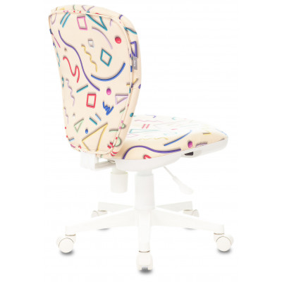 Кресло детское Бюрократ KD-W10 песочный Sticks 02 крестов. пластик пластик белый