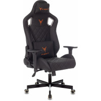 Кресло игровое Knight Outrider черный ромбик экокожа с подголов. крестов. металл