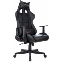 Кресло игровое Zombie Game Penta черный экокожа с подголов. крестов. пластик