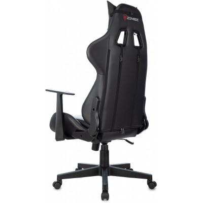 Кресло игровое Zombie Game Penta черный экокожа с подголов. крестов. пластик