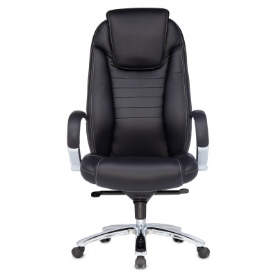 Кресло руководителя Бюрократ T-9923SL черный кожа крестов. металл хром