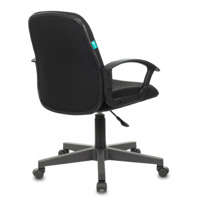 Кресло Бюрократ CH-808-LOW черный 3С11 низк.спин. крестов. пластик