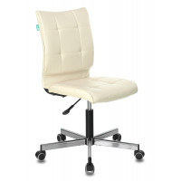 Кресло Бюрократ CH-330M молочный Diamond 271 экокожа крестов. металл хром