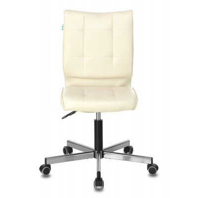 Кресло Бюрократ CH-330M молочный Diamond 271 экокожа крестов. металл хром