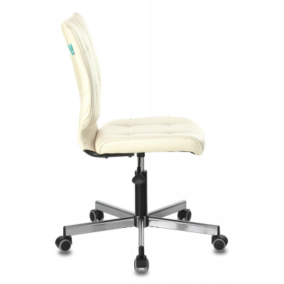 Кресло Бюрократ CH-330M молочный Diamond 271 экокожа крестов. металл хром