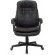 Кресло руководителя Бюрократ T-9950LT черный экокожа крестов. пластик