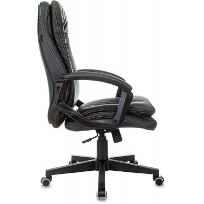 Кресло руководителя Бюрократ T-9950LT черный экокожа крестов. пластик
