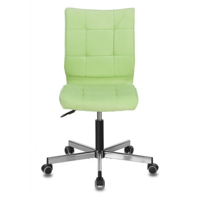 Кресло Бюрократ CH-330M светло-салатовый Velvet 81 крестов. металл хром