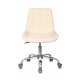 Кресло Бюрократ CH-350SL светло-бежевый текстиль/экокожа крестов. металл хром