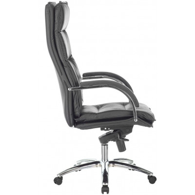 Кресло руководителя Бюрократ T-9927SL черный кожа крестов. металл хром