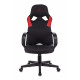 Кресло игровое Zombie RUNNER черный/красный ткань/эко.кожа крестов. пластик
