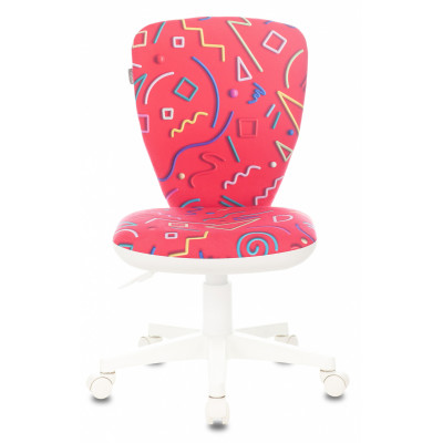 Кресло детское Бюрократ KD-W10 малиновый Sticks 05 крестов. пластик пластик белый
