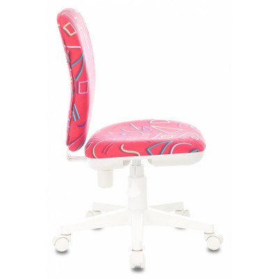 Кресло детское Бюрократ KD-W10 малиновый Sticks 05 крестов. пластик пластик белый