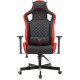 Кресло игровое Knight Outrider черный/красный ромбик экокожа с подголов. крестов. металл