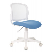 Кресло детское Бюрократ CH-W296NX белый TW-15 сиденье голубой 26-24 сетка/ткань крестов. пластик пластик белый