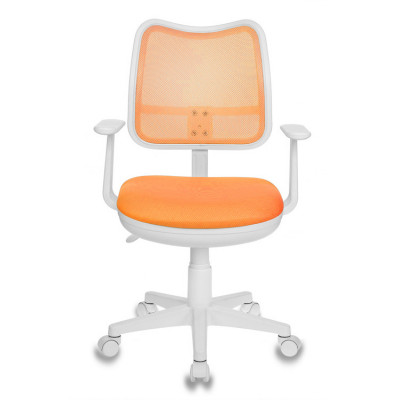 Кресло детское Бюрократ Ch-W797 оранжевый сиденье оранжевый TW-96-1 сетка/ткань крестов. пластик пластик белый