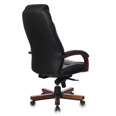Кресло руководителя Бюрократ T-9923WALNUT черный кожа крестов. металл/дерево