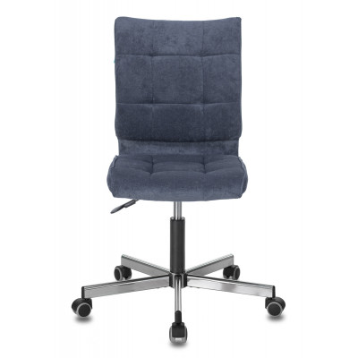 Кресло Бюрократ CH-330M темно-синий Light-27 крестов. металл хром