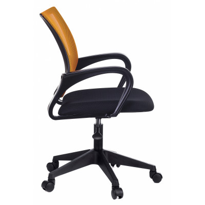 Кресло Бюрократ CH-695NLT оранжевый TW-38-3 сиденье черный TW-11 сетка/ткань крестов. пластик