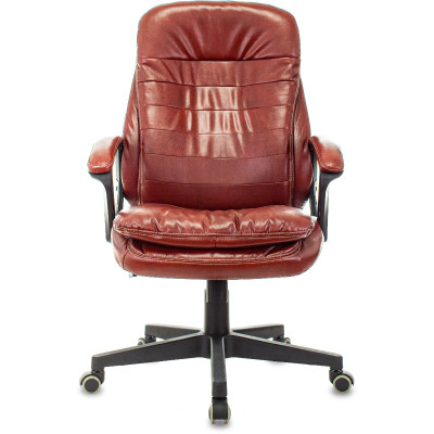 Кресло руководителя Бюрократ T-9950LT коричневый Boroko-37 экокожа крестов. пластик