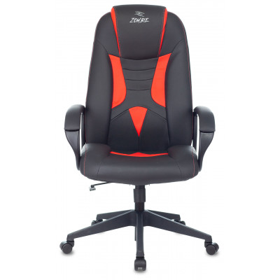 Кресло игровое Zombie 8 черный/красный экокожа крестов. пластик