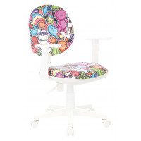 Кресло детское Бюрократ CH-W356AXSN мультиколор маскарад крестов. пластик пластик белый