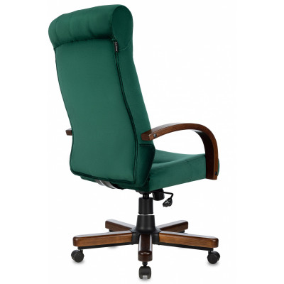 Кресло руководителя Бюрократ T-9928WALNUT Fabric зеленый Italia Green крестов. металл/дерево