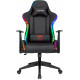 Кресло игровое Zombie GAME RGB черный ткань/эко.кожа с подголов. крестов. пластик пластик черный
