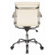 Кресло руководителя Бюрократ Ch-993-Low слоновая кость экокожа низк.спин. крестов. металл хром