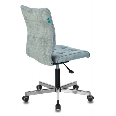 Кресло Бюрократ CH-330M серо-голубой Light-28 крестов. металл хром