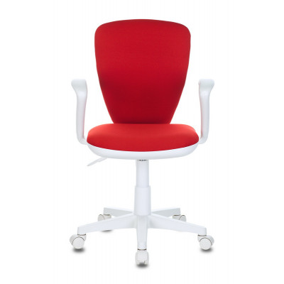 Кресло детское Бюрократ KD-W10AXSN красный 26-22 крестов. пластик пластик белый