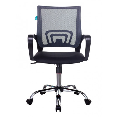 Кресло Бюрократ CH-695NSL темно-серый TW-04 сиденье черный TW-11 сетка/ткань крестов. металл хром