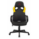 Кресло игровое Zombie RUNNER черный/желтый экокожа крестов. пластик