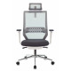 Кресло эргономичное Бюрократ MC-W612N-H темно-серый TW-04 38-417 сетка/ткань с подголов. крестов. металл хром пластик белый