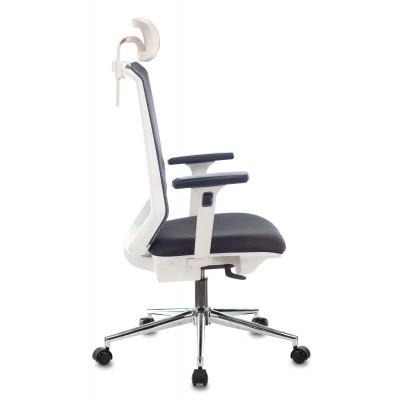 Кресло эргономичное Бюрократ MC-W612N-H темно-серый TW-04 38-417 сетка/ткань с подголов. крестов. металл хром пластик белый