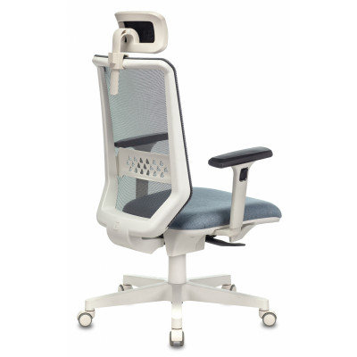 Кресло эргономичное Бюрократ EXPERT серый TW-04 сиденье голубой 38-405 сетка/ткань с подголов. крестов. пластик пластик белый