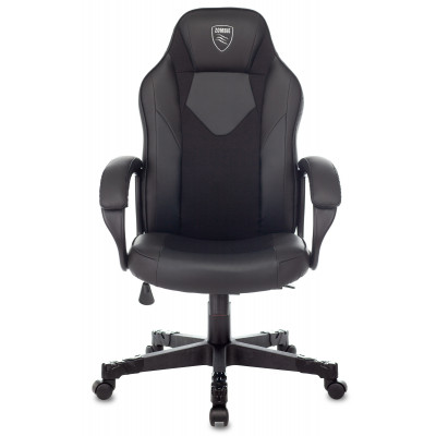 Кресло игровое Zombie Game 17 черный ткань/эко.кожа крестов. пластик