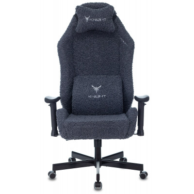 Кресло игровое Knight T1 синий экомех с подголов. крестов. металл