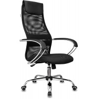 Кресло эргономичное Бюрократ CH-607SL черный TW-01 Neo Black сетка/ткань с подголов. крестов. металл хром